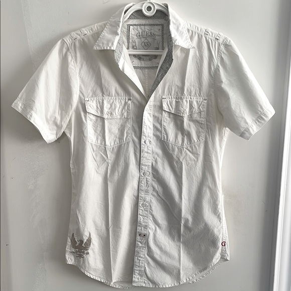Guess Other - Guess Men's Cotton White Button Down Shirt